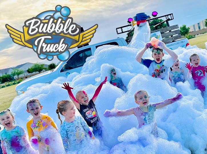 Unique party ideas with Bubble Truck in Palm Beach County